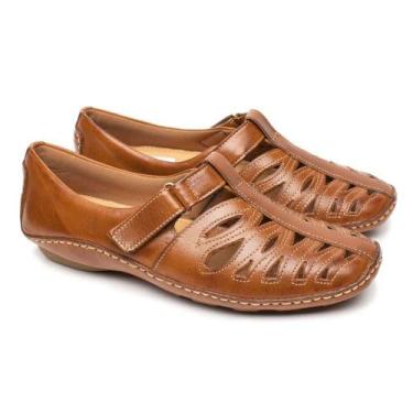 Imagem de Sapatilha Ortopédica Feminina Couro Conforto Leve Macia - Franca Brasi