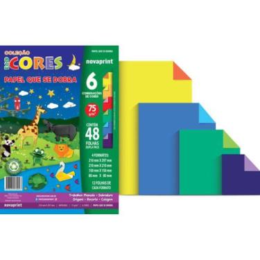 Imagem de Bloco Ecocores Papel Que Se Dobra 75g/m² 48Fls - Novaprint