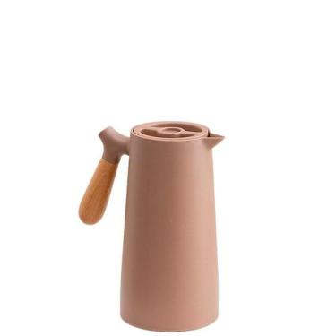 Imagem de Garrafa Térmica Alça de Madeira Nude 1Litro - Mai Home