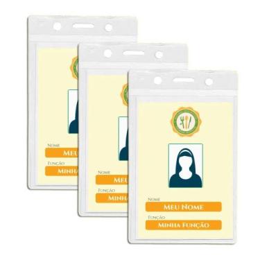 Imagem de Crachá Identificador Pvc Sem Presilha 100X70Mm Kit 3 - ACP