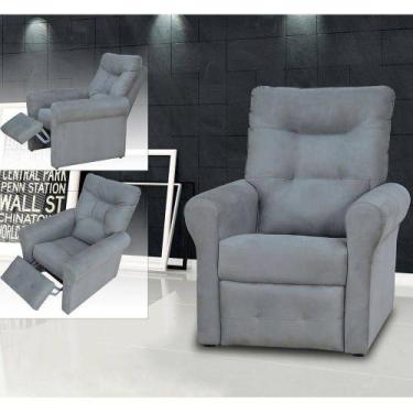 Imagem de Poltrona Reclinável Clio MX-24 Suede Cinza B 250 - Matrix - LM DECOR