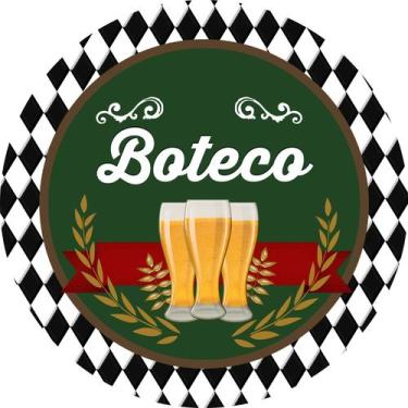 Imagem de Painel de Tecido Sublimado Redondo Boteco c/ Elástico 1,5x1,5m - Fabri
