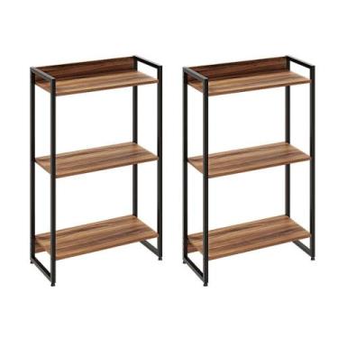 Imagem de Kit 2 Estantes Multiuso Escritório Industrial 3 Prateleiras Areta 104x