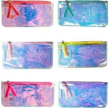 Imagem de Necessaire Estojo Bolsa Porta Niquel Holográfica com Ziper - Inter, Pi