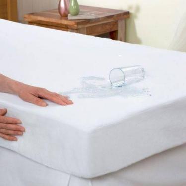 Imagem de Protetor De Colchão Solteiro Impermeável Com Elástico Branco - Guga Di