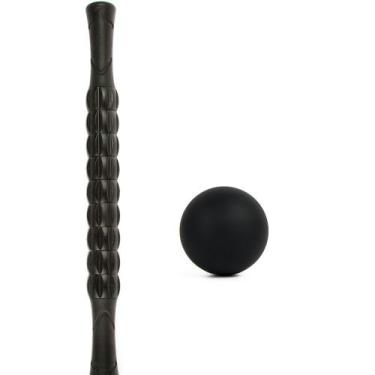 Imagem de Kit Bastão de Massagem Miofascial com Bola Lacrosse Yangfit