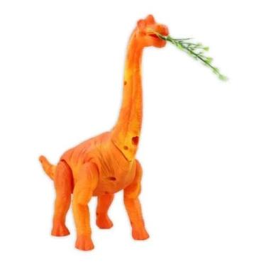 Imagem de Dinossauro Anda Bota Ovo Som Luz Movimento Projetor  Com folha - Toy K