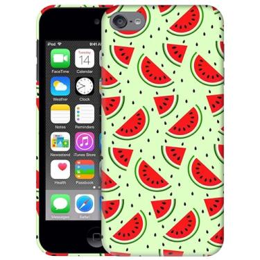 Imagem de Generic SM Capas para iPod Touch 7, capa para iPod Touch 6, capa para iPod Touch 5 - estampa de melancia, estampa de frutas em 3D, capa de plástico rígido para iPod Touch 7/6/5.