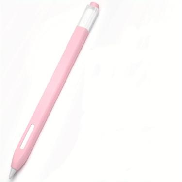 Imagem de Capa Stylus colorida para Apple Pencil 2 2ª geração 2018 Pencil Pro 2024 capa de proteção antiderrapante capa de silicone macio para iPad Pen (rosa)