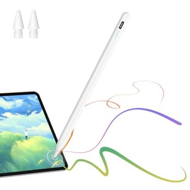 Imagem de XLX Caneta Stylus para iPad (2018-2024) Apple Pencil com rejeição da palma e sensibilidade de inclinação para iPad 10/9/8/7/6ª geração, iPad Mini 6/5ª geração, iPad Air 5/4/3, iPad Pro 11/12.9