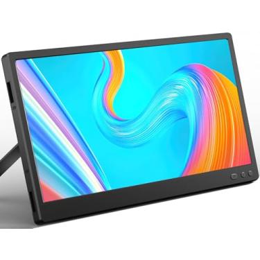 Imagem de MarsMyth Mini monitor portátil de 12 polegadas - monitor portátil fino para laptop com suporte e capa - tela IPS para PC, Mac - conexão USB C e HDMI