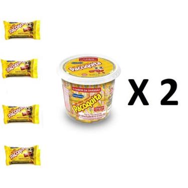 Imagem de 2 Potes Paçoquita Rolha c/ 50 unidades 750gr cada Santa Helena