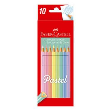 Imagem de Lapis De Cor FABER CASTELL 10 Cores Pastel Ecolapis - Faber-Castell