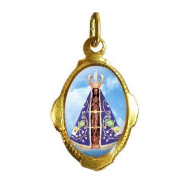 Imagem de Pingente Medalha Nossa Senhora Aparecida Resinada - FORNECEDOR 17