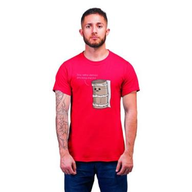 Imagem de Camiseta Masculina Velho demais Pra Essa Mrda - Hipsters, P, Vermelho