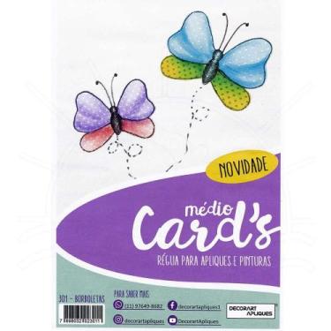 Imagem de Régua Médio Cards Apliques e Pinturas - Decorart, BORBOLETAS