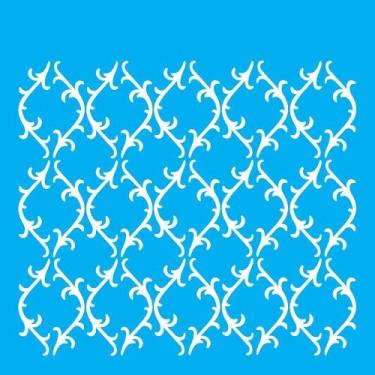 Imagem de Stencil Opa 14 X 14 cm - Micro Folhagem - 1140 - Opa Criando Arte