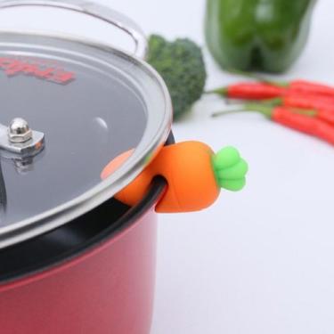Imagem de Suporte Levanta Tampa De Panela Silicone Cozinha Tira Vapor - I Love N