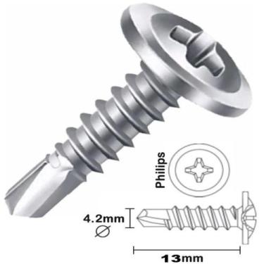 Imagem de Parafuso drywall lb19 8x19,05mm caixa com 1000 peças - Walsywa