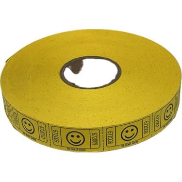 Imagem de The Ticket Gurus -2000 Bilhetes Sorrisos Amarelos Rolos Únicos Consecutivamente Numerados Rifas