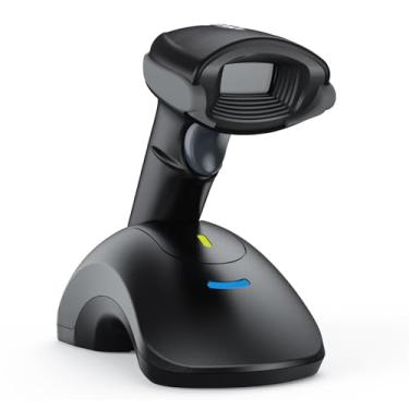 Imagem de TEEMI Scanner de código de barras QR Bluetooth com suporte USB, função substituível por bateria, leitor de códigos de barras sem fio, leitor de códigos de barras, digitalização de tela automática mãos