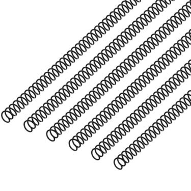 Imagem de Leinuosen Pacote com 120 bobinas de encadernação em espiral de plástico kit de encadernação espirais vários tamanhos espinhas de encadernação em espiral pentes espinhas (preto, 3/8 polegadas)