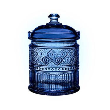 Imagem de Godinger recipiente de armazenamento de vasilha, armazenamento e organização de alimentos, potes de vidro 5x7, azul