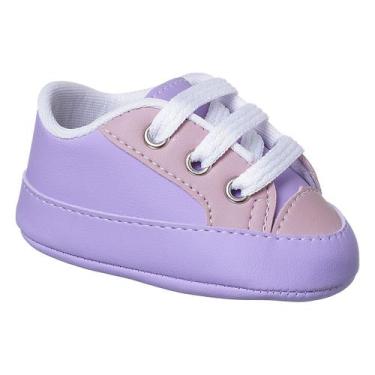 Imagem de Tenis Sapatinho Bebe com Cadarço Batizado Leve e Macio Verao - Baby So