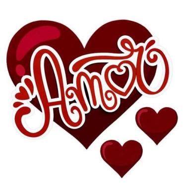 Imagem de Painel Enfeite Coração Amor Vermelho Namorados - 01 unid - piffer