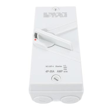 Imagem de 35A 440V AC ABS Shell Contator de Prata 4P Disjuntor de Motor Fechado à Prova de água à Prova de Poeira Interruptor de Desconexão de Motor Fechado para Construção Petroquímica