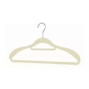 Imagem de Cabide Veludo Fixel Terno Bege Com Ombreira