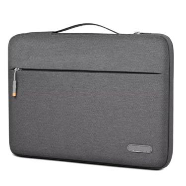Imagem de Capa Case Luva Pasta Protetora para Notebook Laptop 15,6" Polegadas Preta com Alça de Mão Bolso e Zíper Lateral Bolsa Executiva Impermeável Anti Impacto (Cinza)