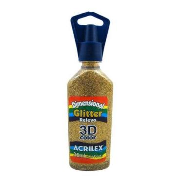 Imagem de Tinta Dimensional Glitter 35ml - 201 Ouro Acrilex