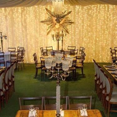 Imagem de Cortina Led 3x2 metros 300L Conector m/f Branco Quente (tom amarelado) Casamento Festa Decoração Cortina Casa 220v