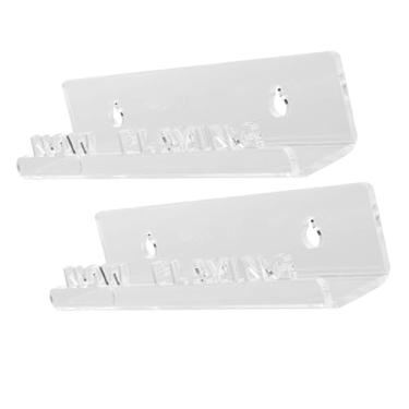 Imagem de Prateleira de armazenamento de disco de acrílico elegante para quarto, sala de estar, escritório, prateleira de disco flutuante fácil de instalar para amantes de música, material acrílico resistente