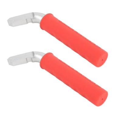 Imagem de Maçaneta de suporte de porta de carro, 2 peças portáteis de 204 kg de caminhões de carregamento para trava em forma de U (vermelho)