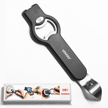 Imagem de Abridor magnético de garrafa e lata para geladeira, abridor de lata manual de aço inoxidável para líquido com captador de tampa, cole na geladeira para fácil armazenamento, chave de igreja com ímã