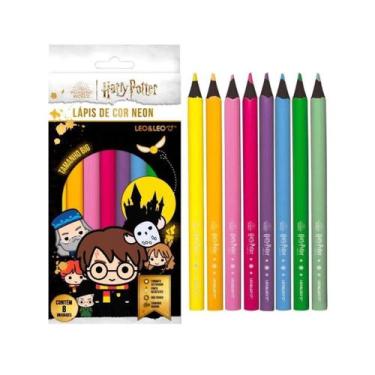 Imagem de Lápis De Cor Jumbo Big Neon Harry Potter 8 Cores - Leo&Leo - Leonora