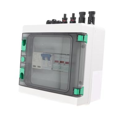Imagem de Solar PV Combiner Box 2 String 15A Proteção do Disjuntor do Circuito de Fusíveis IP65 Impermeabilizado