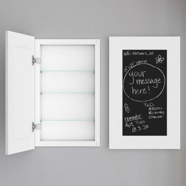 Imagem de Armário de remédios sem espelho, armário de remédios embutido, escondido na parede, sem espelho, quadro-negro, embutido, inserto entre prateleiras, para armazenamento de banheiro, 35 x 61 cm (17 x 27)