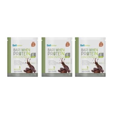 Imagem de Kit 3 Belt Bari Whey Protein Concentrado Chocolate 30g Sache - Belt Nu
