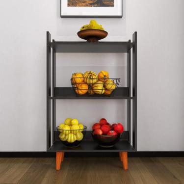 Imagem de Fruteira Para Organização e Decoração da Cozinha com Pés de Madeira Ma