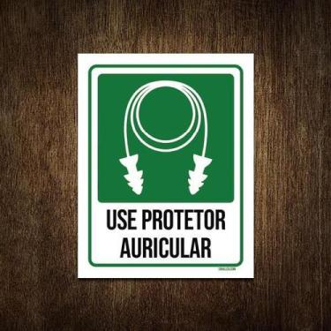 Imagem de Placa Sinalização Use Protetor Auricular 18X23 - Sinalizo.Com