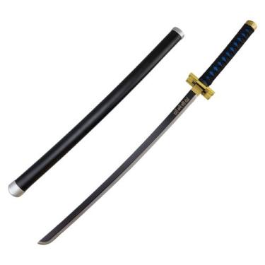 Imagem de Katana Média Wakizashi 74Cm Muichiro Tokito Demon Slayer Aço - GS