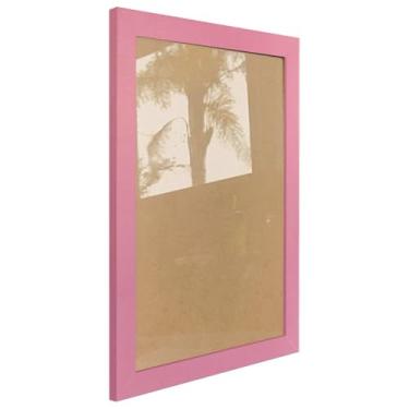 Imagem de Moldura Lisa Para Quadros Revestida com Fundo MDF e Vidro - 2x1 Cor:ROSA;Tamanho:20X30 CM