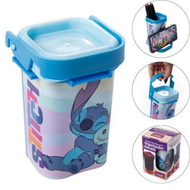 Imagem de Organizador Lápis E Caneta Retrátil C Suporte Celular Stitch - Plasuti