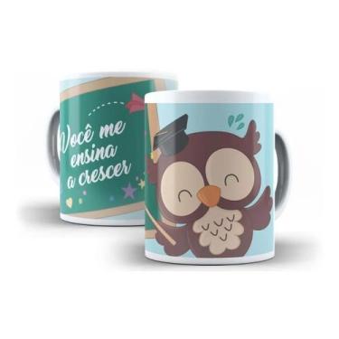 Imagem de Caneca Porcelana Dia Dos Professores Você Me Ensina Crescer - Villa Ca