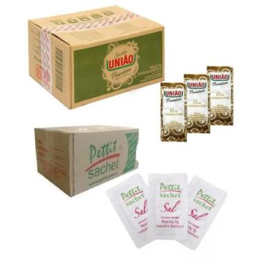 Imagem de Kit - Sachê Açúcar 5G (C/400) + Sachê Sal Ref 1G (C/2000) - União