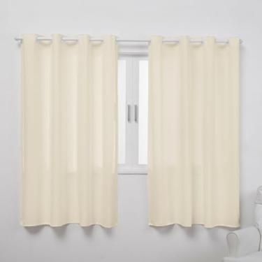 Imagem de Cortina para Varão 2,20m x 1,40m Oxford Sala Quarto Escritório com Ilhós Liso (PALHA)