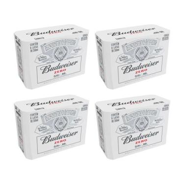 Imagem de Kit Cerveja Budweiser Zero sem Álcool Malte - 32 Unidades Lata 350ml